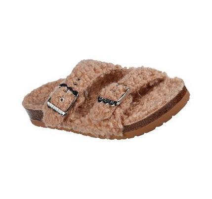 Pantuflas Skechers Relaxed Fit: Granola - Furry Chic Mujer Marrones | 6603Q_AR